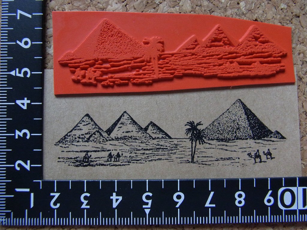 ★ラバースタンプ／背景ピラミッドの画像1