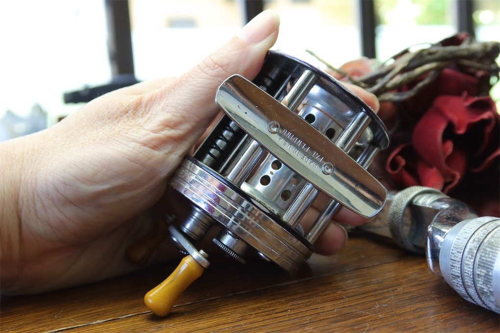 LANGLEY 350 LAKECAST オールドラングレー ダイレクトリール SOUTH BEND HEDDON 道楽 ウッドルアー SHAKESPEARE PFLUEGER グラスロッドにの画像6