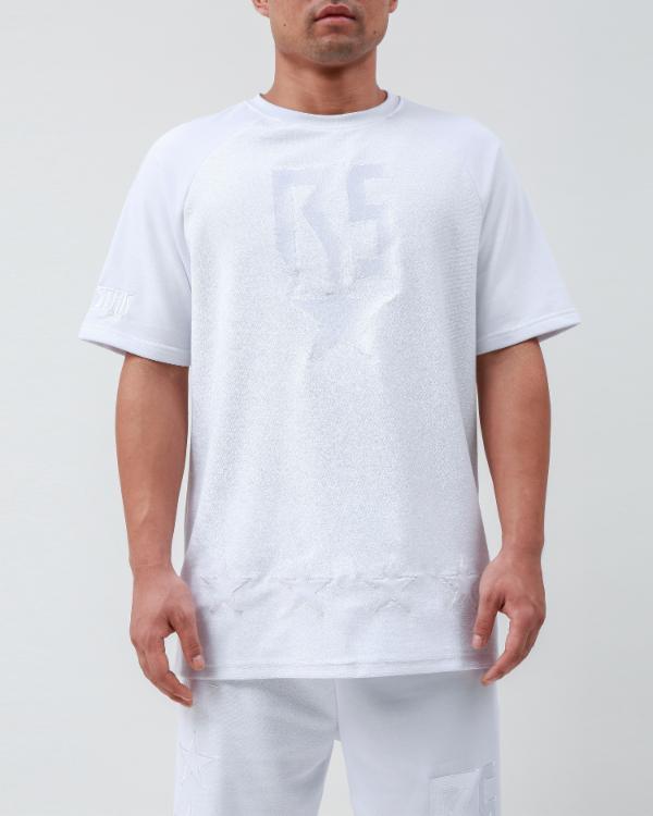 【日本製】 AZ10)RICH Tシャツ半袖(R1230281)/白/リッチスター/チーフキーフ/M/XL/2XL/USサイズ/B系 TERRY REVERSE STAR 文字、ロゴ