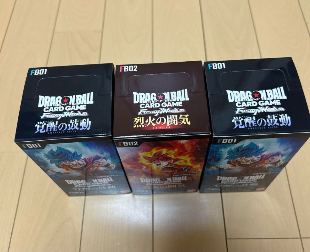 新品未開封 ドラゴンボール烈火の闘気 1BOX 覚醒の鼓動2BOXテープ付き