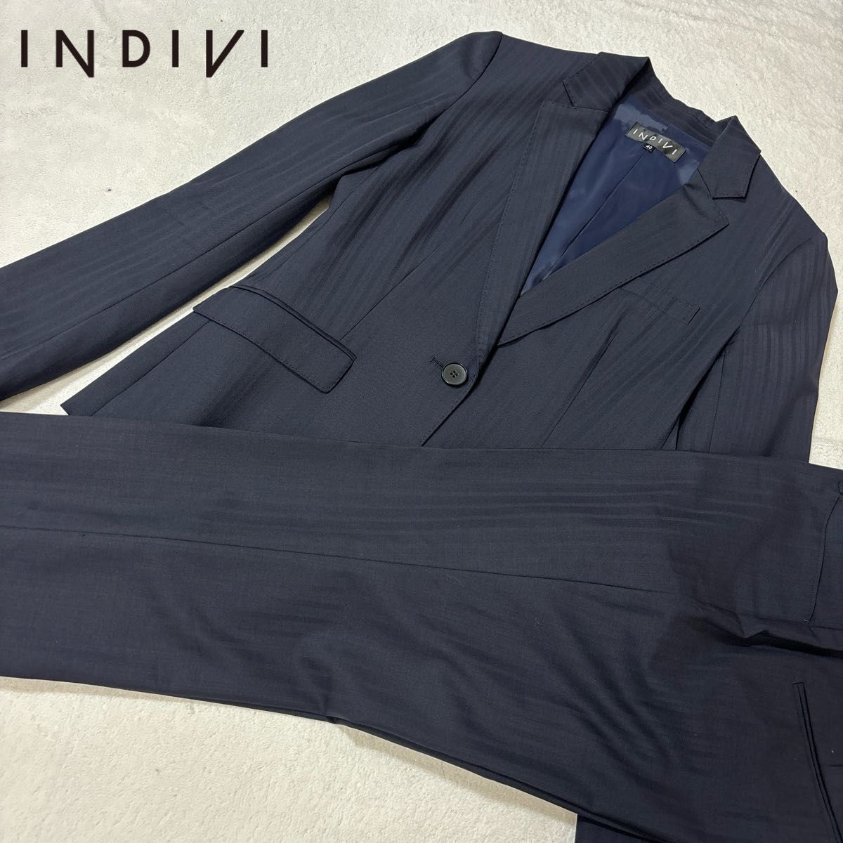 INDIV インディヴィ　レディース　パンツスーツ　セットアップ　Lサイズ