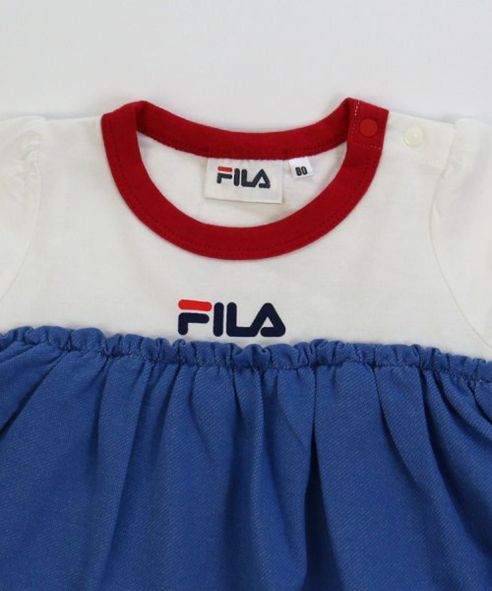 【新品未使用】FILA フィラ スカート切り替え半袖ロンパース 80