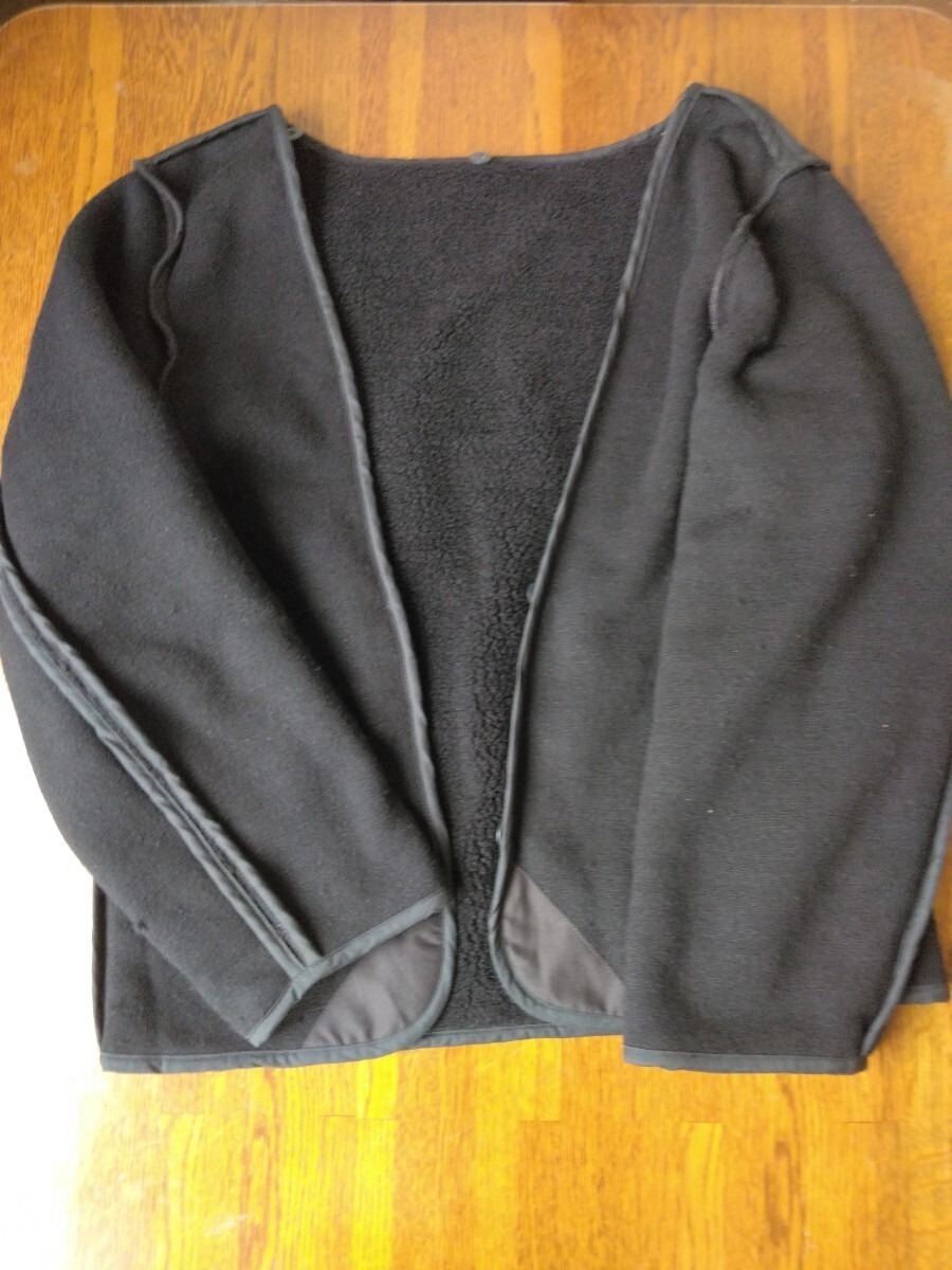  прекрасный товар Muji Ryohin пальто боа подкладка удален возможность чёрный черный размер M