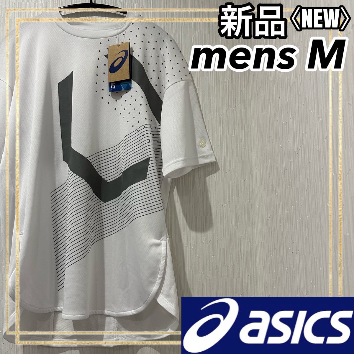 asicsアシックストレーニングウエア グラフィック半袖Tシャツ メンズM 新品