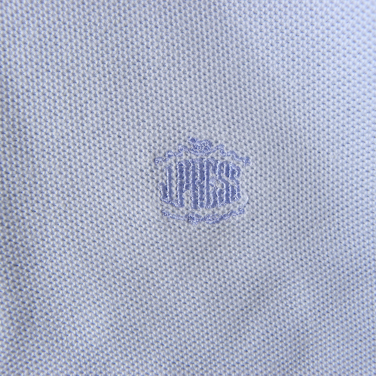 ジェイプレス J.PRESS コットン100% ロゴ刺繍 カノコポロシャツ 半袖 M ライトブルー 日本製 オンワード樫山 m0509-8_画像3