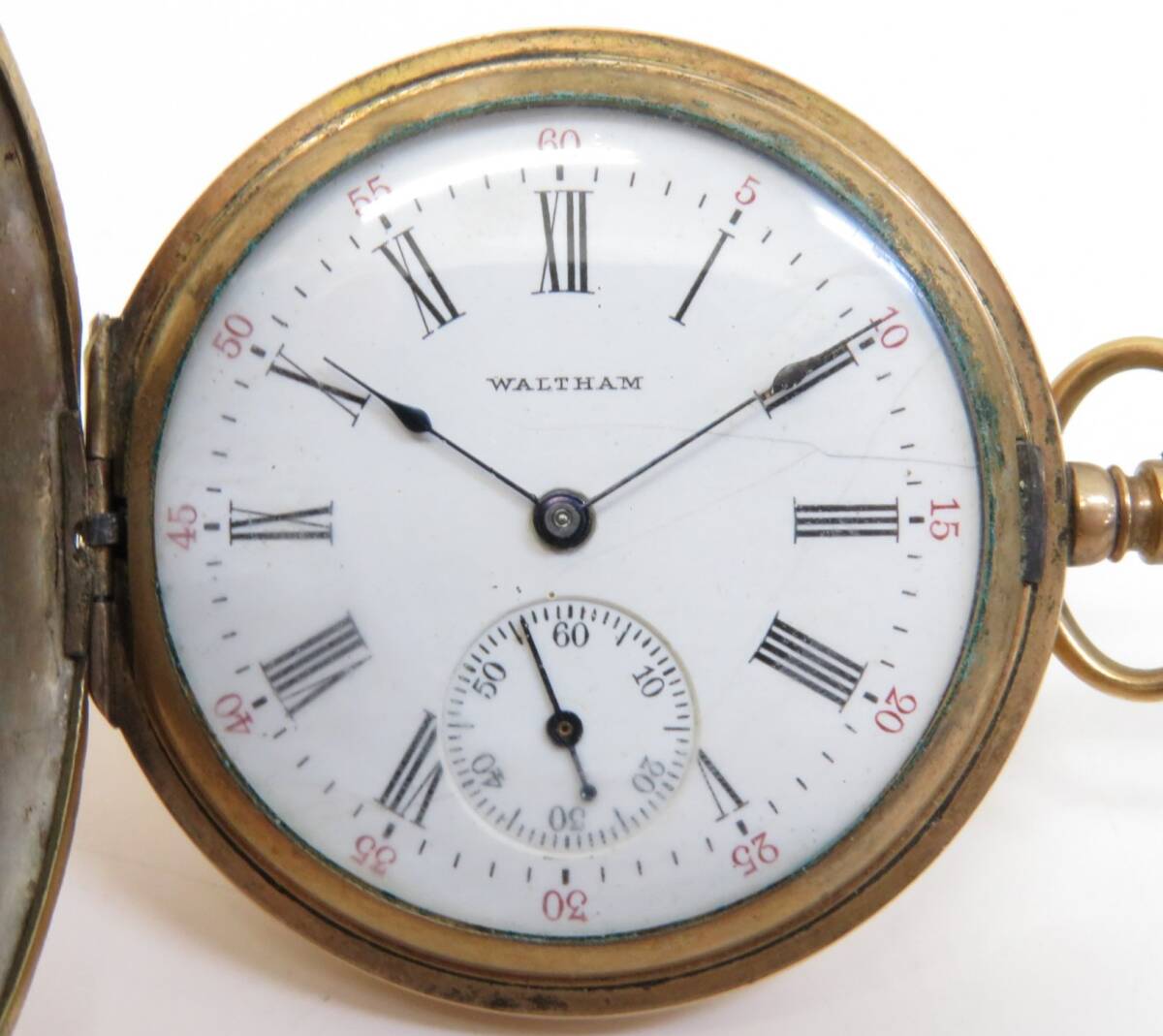 16577 新604-362 ウォルサム 懐中時計 蓋閉じない ゴールド色 本体 時計 ウォッチ レトロ アンティーク WALTHAM 60の画像2