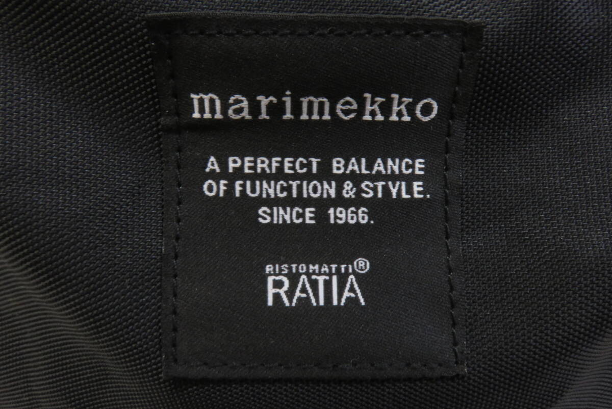 16600 上605-115 リュック マリメッコ RATIA ブラック 黒色 バックパック デイパック Marimekko 中古品 ヤ100の画像7