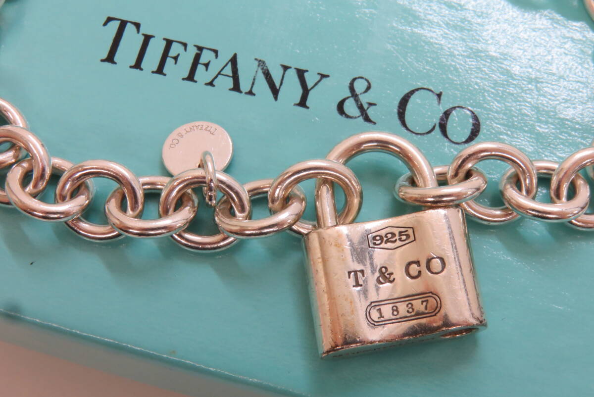 16712 ロ605-203　ティファニー　カデナ　ブレスレット　南京錠　チェーン　シルバー925　SILVER　アクセサリー　Tiffany&Co.　60_画像1