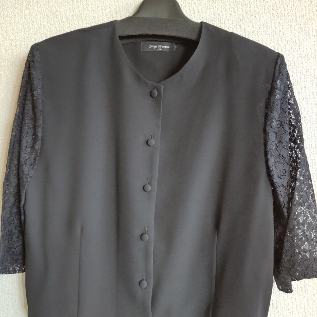 紫 ブラウス 13号 七分袖 礼服 法事 ブラックフォーマル  日本製