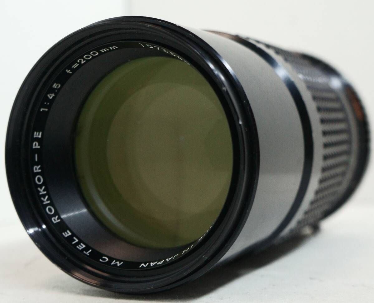 ~実写確認済~ ☆実用品・人気の望遠単焦点レンズ☆　ミノルタMDマウント用 MINOLTA MC TELE ROKKOR-PE f=200mm F4.5 (I0597)