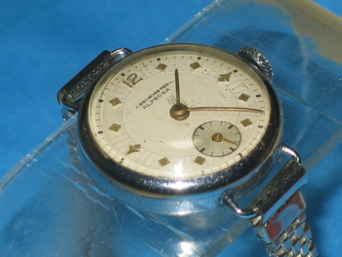 *ALPROSAsmoseko 3 hands hand winding lady's wristwatch operation goods *