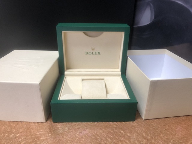 ロレックス 純正 箱 ウォッチ ボックス Watch Box 冊子 ケース クリーム 緑 グリーン 正規品 時計 付属品 ROLEX_画像1