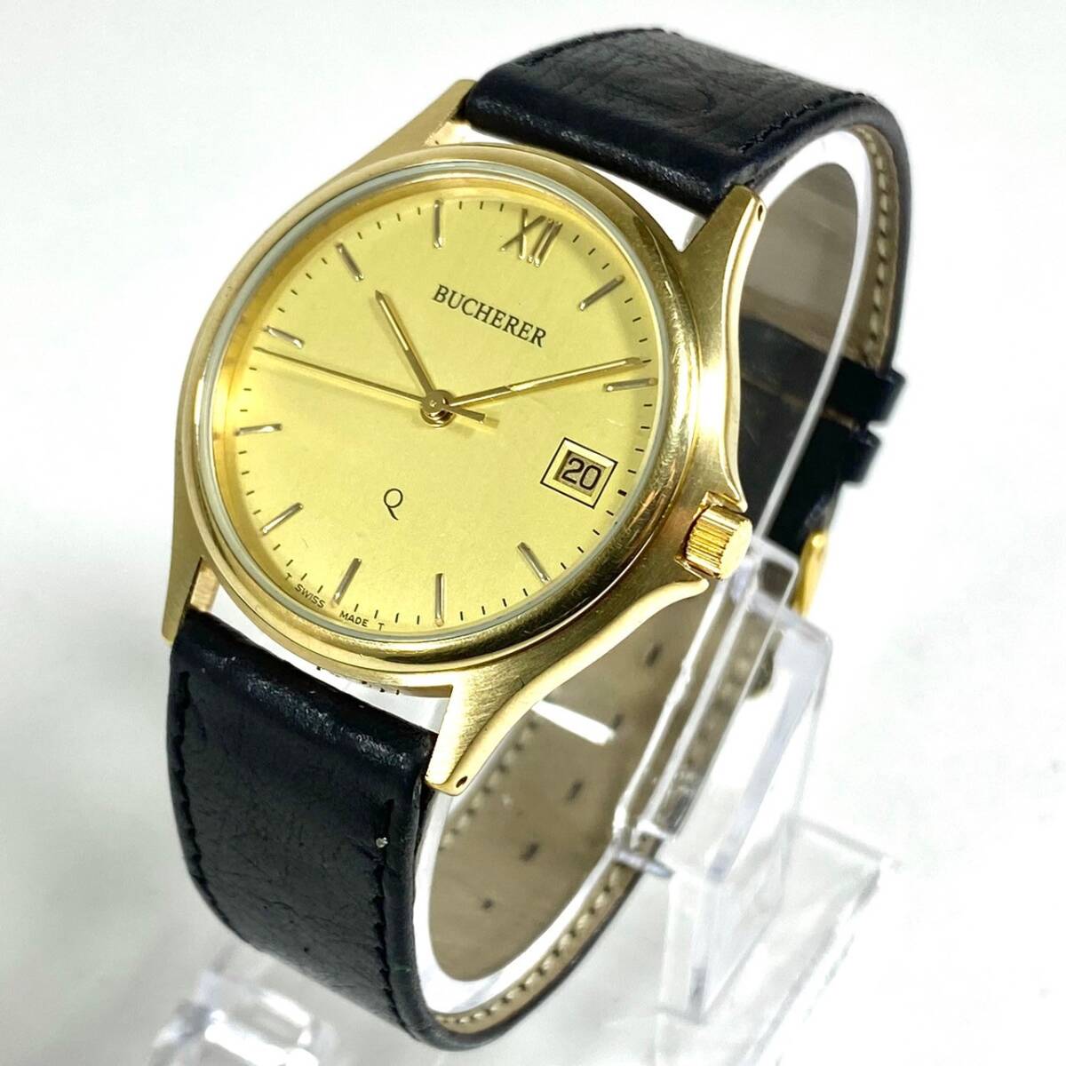 ☆1000円スタ!☆BUCHERER Q ブッフェラー メンズ 腕時計 WristWatch ビンテージ Vintage 簡易クリーニング済 RL T17_画像1