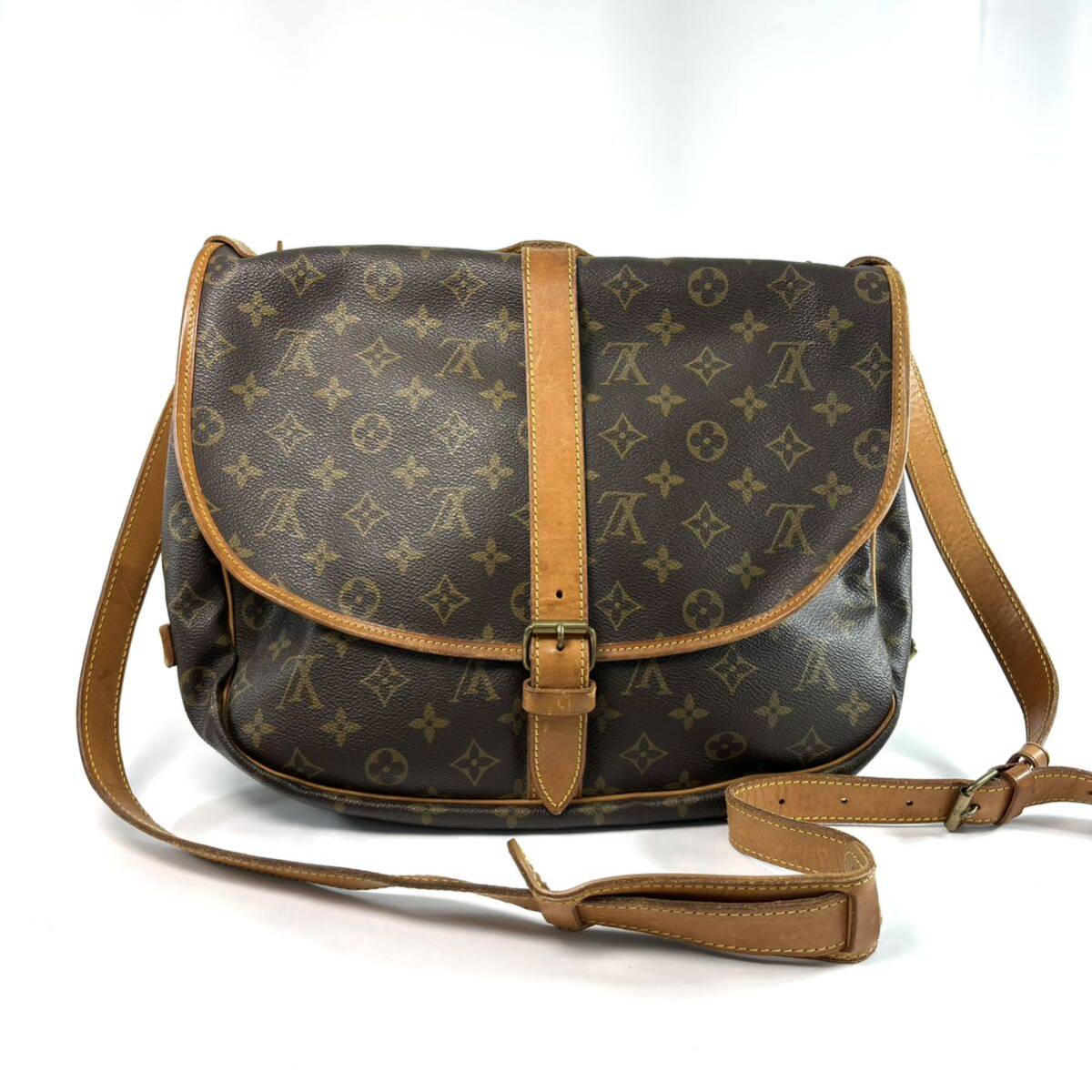 ☆1円スタート☆ LOUIS VUITTON ソミュール ルイヴィトン ショルダーバッグ モノグラム 斜め掛け LV ヴィンテージ レディース メンズ RL_画像1