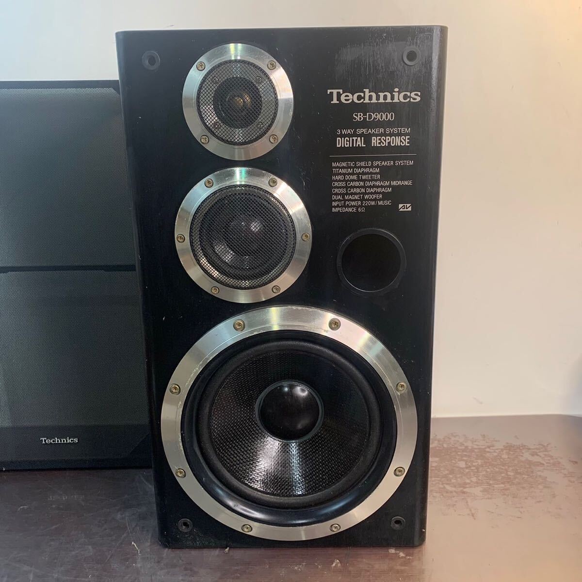 (5-11) Technics テクニクス SB-D9000 スピーカー ※片方（1個）のみ 3WAY SPEAKER SYSTEM DIGITAL RESPONSEの画像2