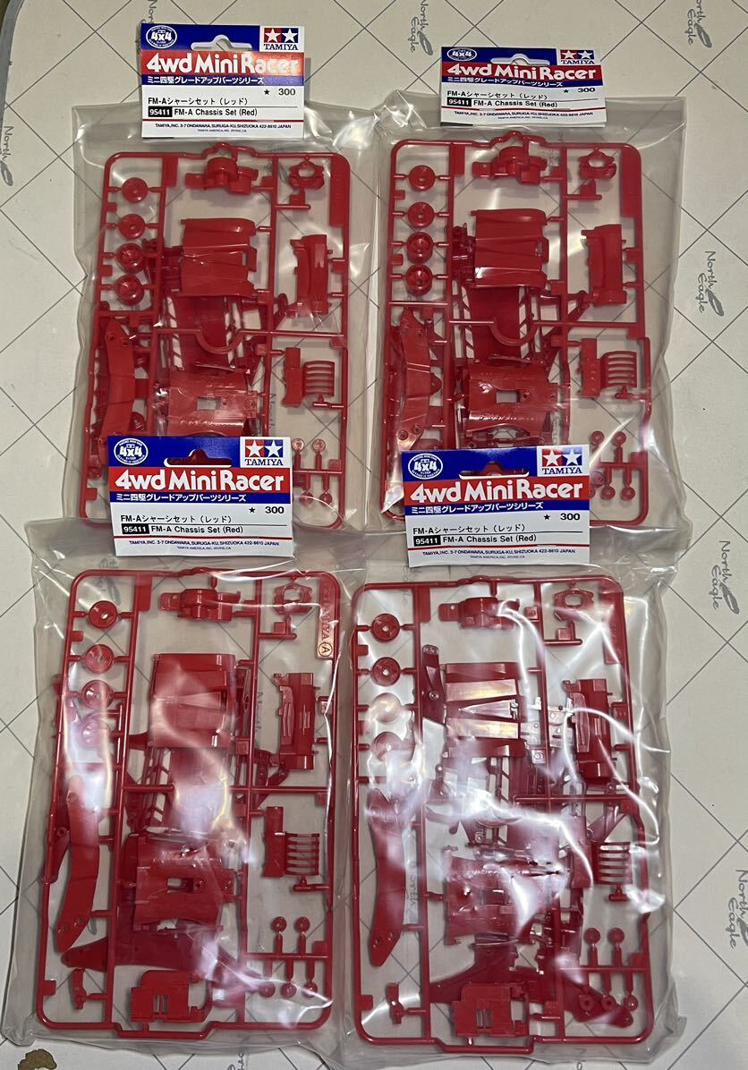  Mini 4WD FM-A chassis set ( red ) 4 sheets 95411