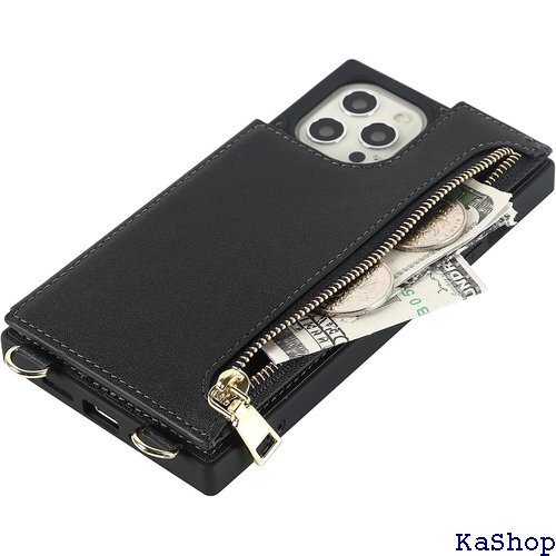 iPhone12 pro Max ケース ショルダー カード入れ カバー スマホケース 携帯カバー ブラック 264_画像5