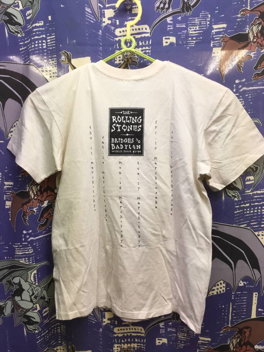 ヴィンテージ ローリングストーンズ 97/98 ジャパンツアー Tシャツ BRIDGES TO BABYLON ワールドツアー_画像4