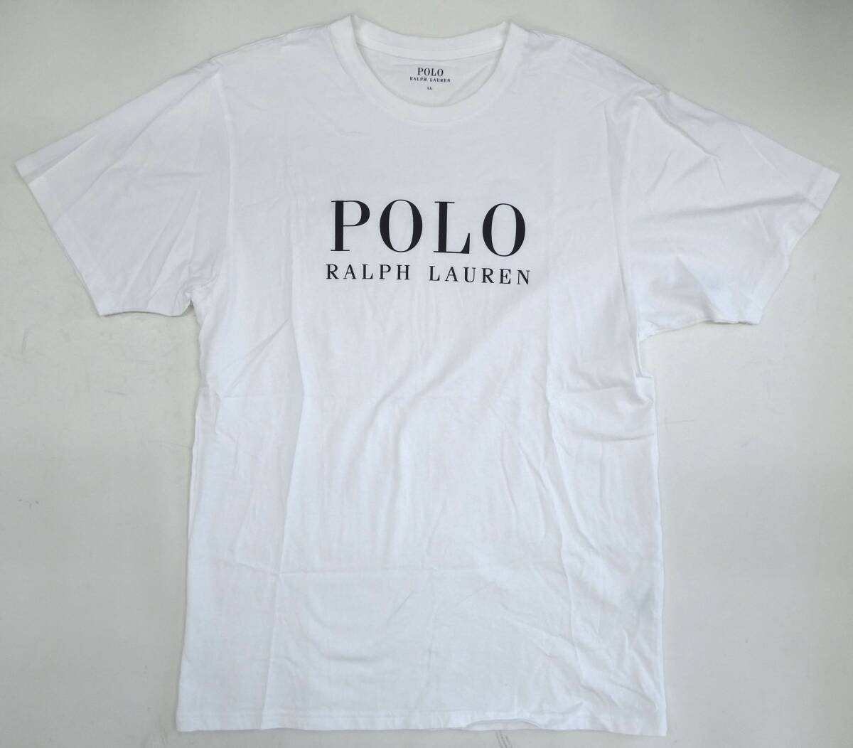 POLO RALPH LAUREN ◆ ポロ ラルフローレン ◆ 半袖Tシャツ ◆ フロントロゴ ◆ 半袖カットソー コットン Tシャツ カットソー ホワイト/LL_画像1