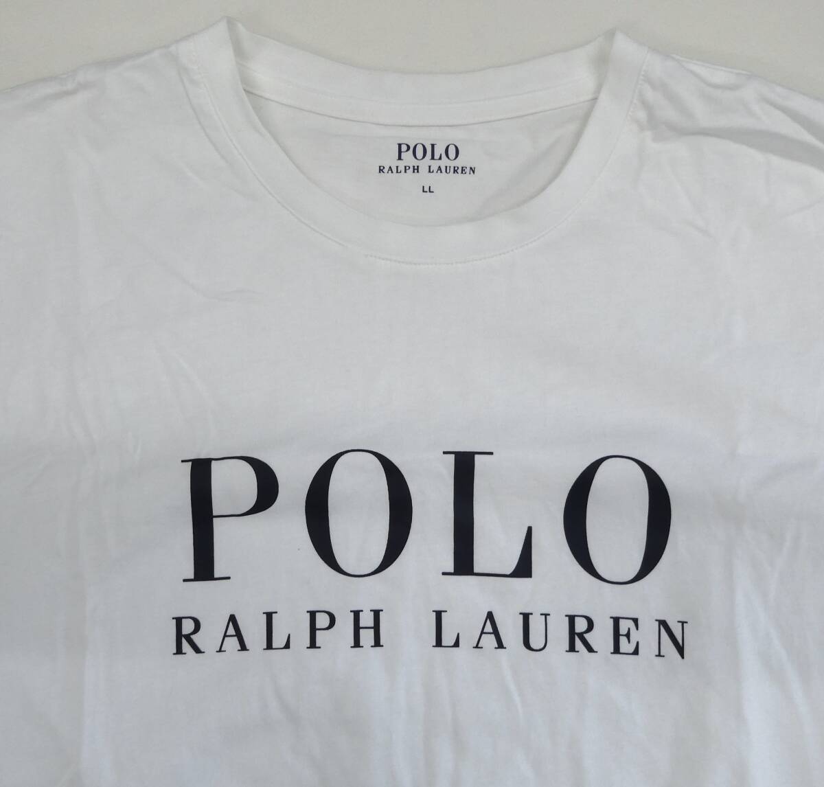 POLO RALPH LAUREN ◆ ポロ ラルフローレン ◆ 半袖Tシャツ ◆ フロントロゴ ◆ 半袖カットソー コットン Tシャツ カットソー ホワイト/LL_画像3