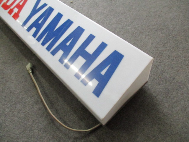  prompt decision [ Showa Retro general merchandise shop ] Yamaha Honda HONDE YAMAHA illumination signboard plastic .. advertisement shopping street display that time thing 