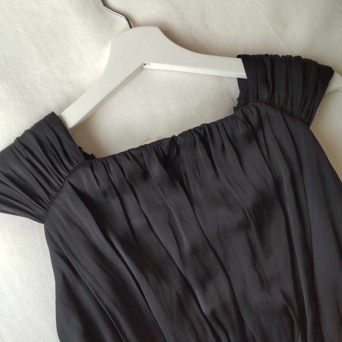 【新品未使用】ストロベリーフィールズ グレース grace  パールブローチ付きワンピース パーティー ドレス♪ブラック 2 M