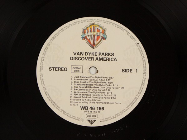 ◇独盤 Van Dyke Parks/Discover America/LP、WB46166 #P09YK4_画像3