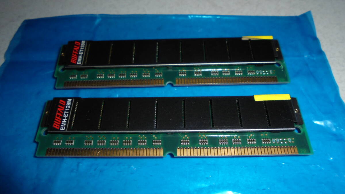 240513002★BUFFALO EMH-ET128M SIMMメモリ EDO DRAM搭載 増設RAMボード ２枚組 合計128MB_画像1