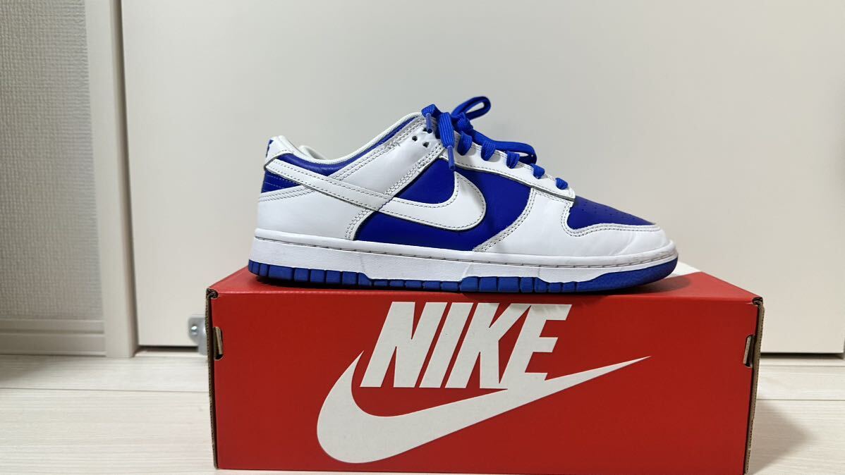 Nike Dunk Low Retro Racer Blue and Whiteナイキ ダンク ロー レトロ レーサーブルー アンド ホワイト 26.0cm_画像1