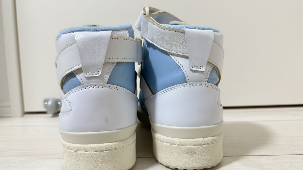 adidas Forum OG 84 Hi LG Footwear White/Clear Sky/Cream Whiteアディダス フォーラム OG 84 ハイ LG 25.5cm キズあり_画像3