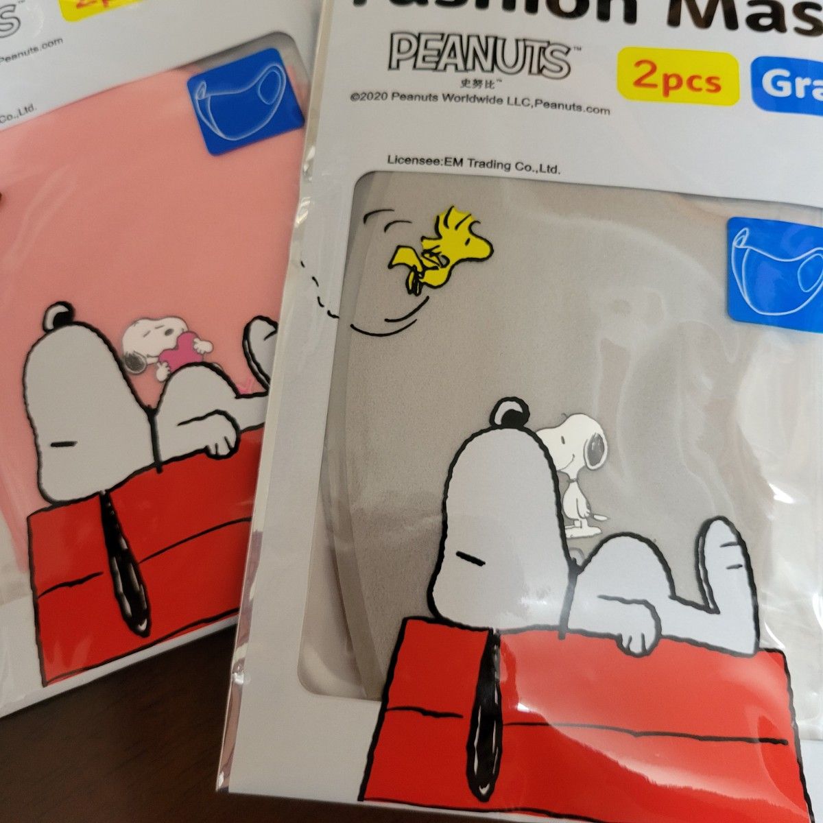 O874 SNOOPY　スヌーピー　マスク　2枚入　2セット　女性 子供用　ウレタンマスク