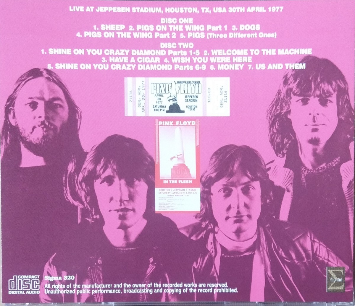 【送料ゼロ】Pink Floyd '77 Live Houston USA ピンク・フロイド Animals