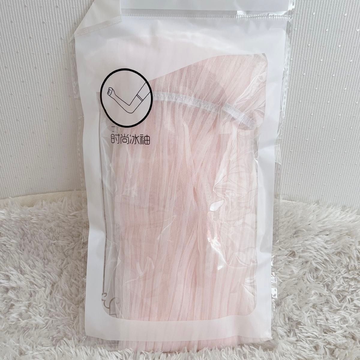 アームカバー　シフォン　透け感　韓国　オルチャン　ピンク　かわいい　シアー　シースルー　レース　夏　日焼け　紫外線　地雷　浴衣