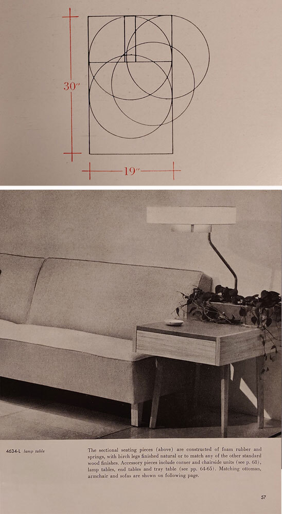 1950 годы George Nelson Herman Miller 4634-L оригинал лампа стол fro Alain p выдвижной ящик Vintage 