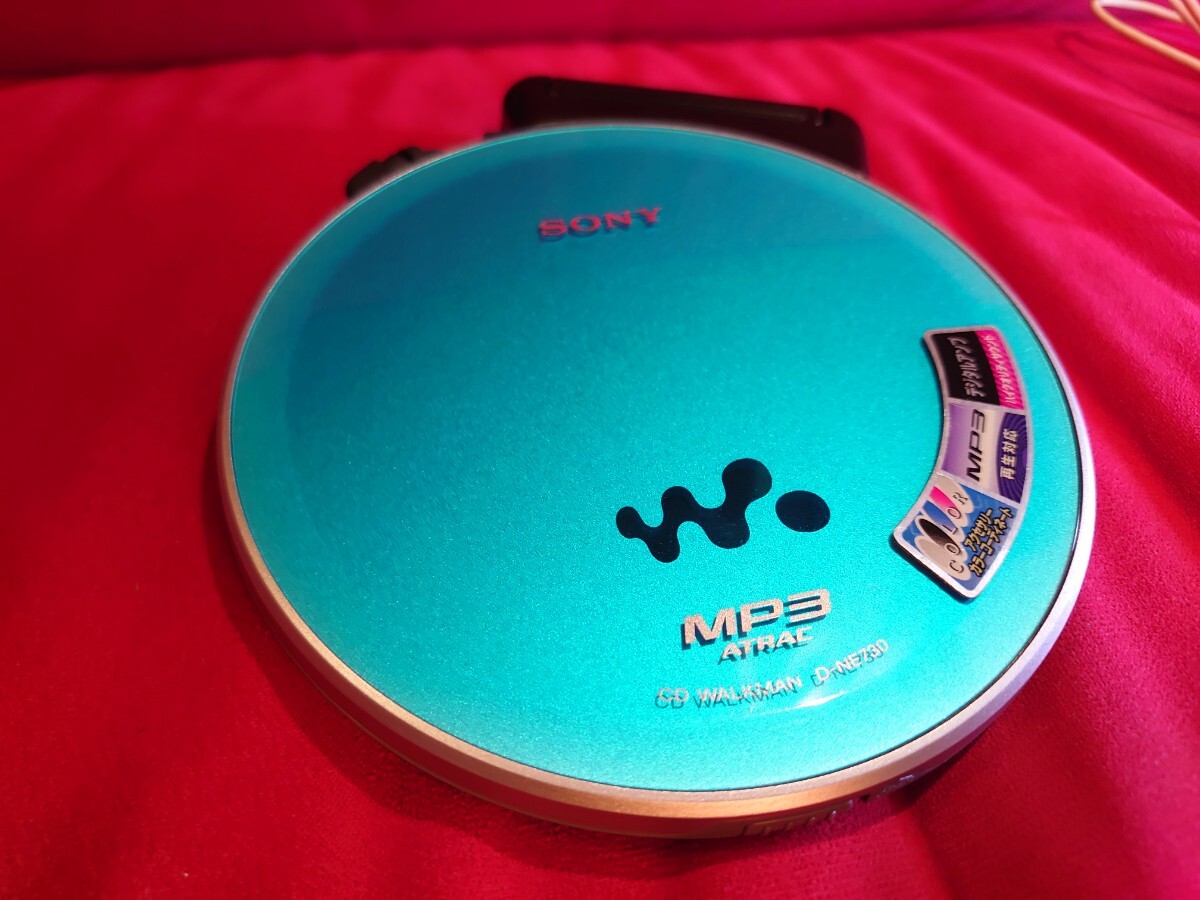 【SONY】D-NE730 CD WALKMAN PORTABLE CD PLAYER RM-MC53EL ソニー CD ウォークマン ポータブル CDプレーヤー リモコンの画像3