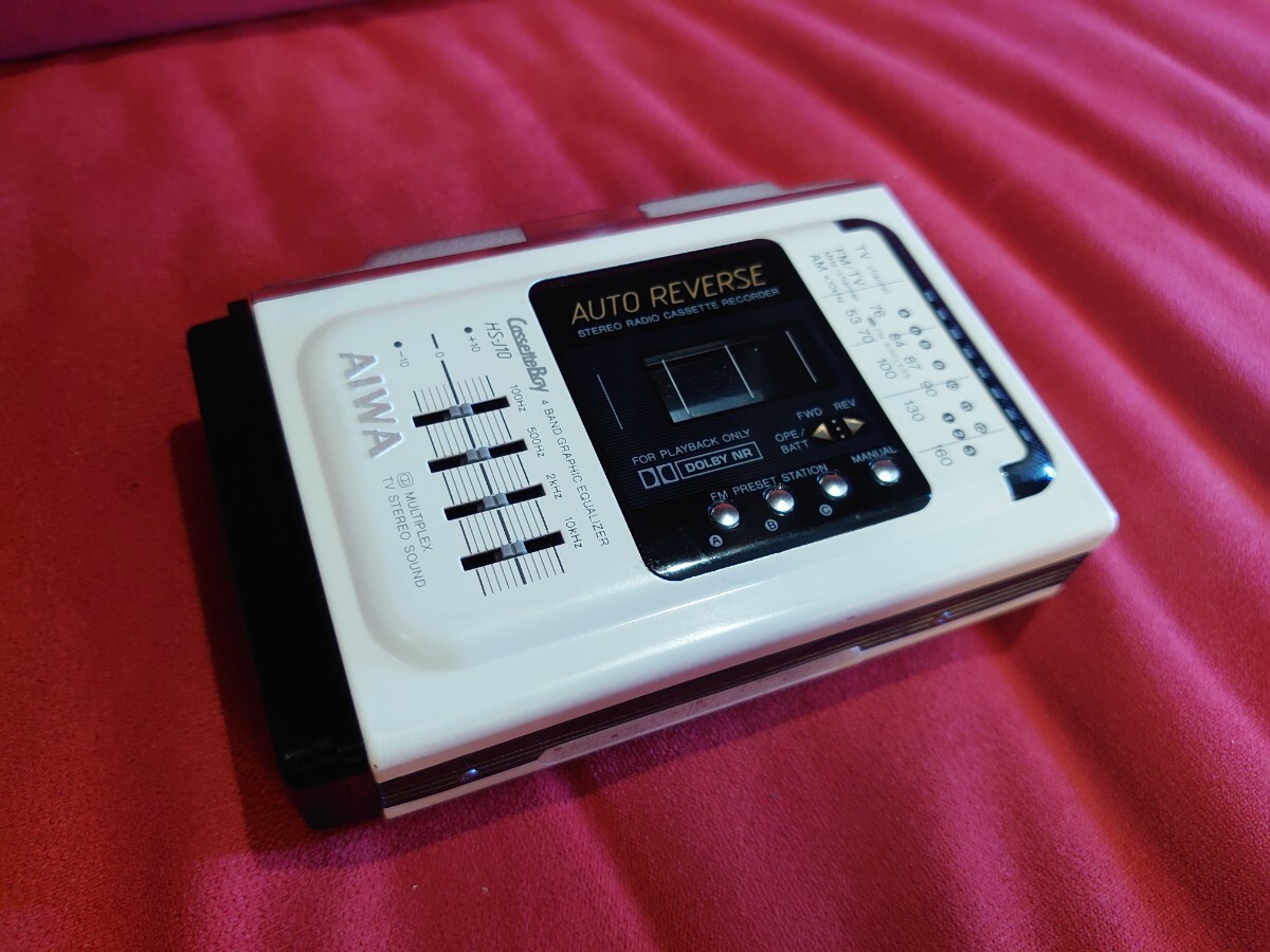 【AIWA】HS-J10 Cassette Boy vintage PORTABLE RADIO CASSETTE RECORDER アイワ ラジオ カセットレコーダー カセットプレーヤー_画像3