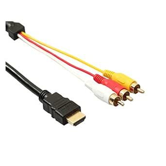 金メッキ HDMI A/M TO RCA3 変換ケーブル 1.5_画像2