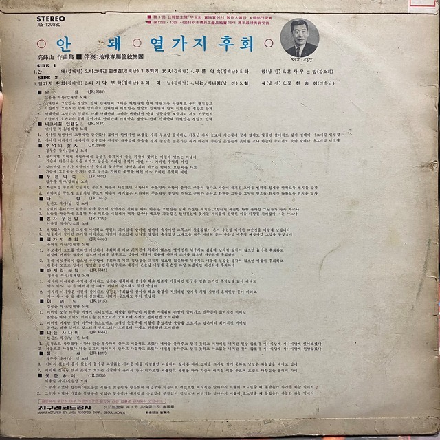 激レア 韓国ファンク歌謡 LP Kim Hai Nam It’s Not Good 10Types Of Regrets 1974 JLS-120880_画像2