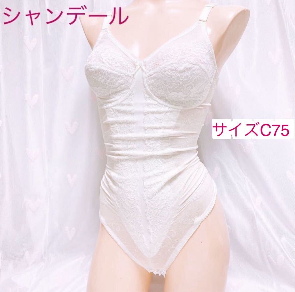 493 Chandeal high class high leg body suit *tsurutsu polyester cloth * * adjustment goods * correction underwear popular white 