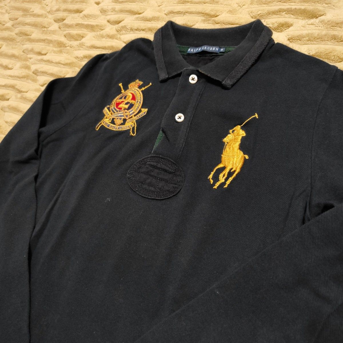 ラルフローレン ポロシャツ 長袖ポロシャツ POLO RALPH LAUREN ビッグポニー 刺繍 古着 長袖