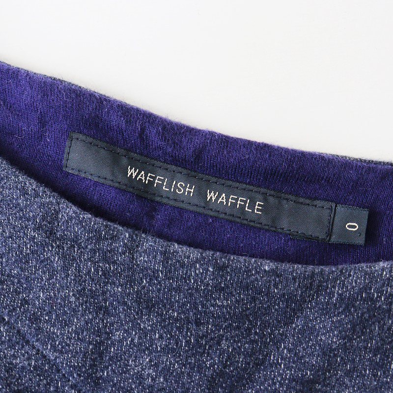 ワッフリッシュワッフル Wafflish Waffle ニット切替 スウェット プルオーバー 0/ネイビー トップス カットソー【2400013858854】の画像7