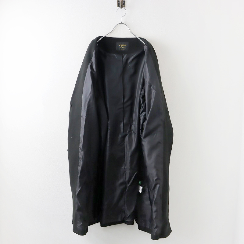  new goods unused large size aznouazo Ora kaas know as olaca V neck simple coat 15/ black black jacket [2400013852968]