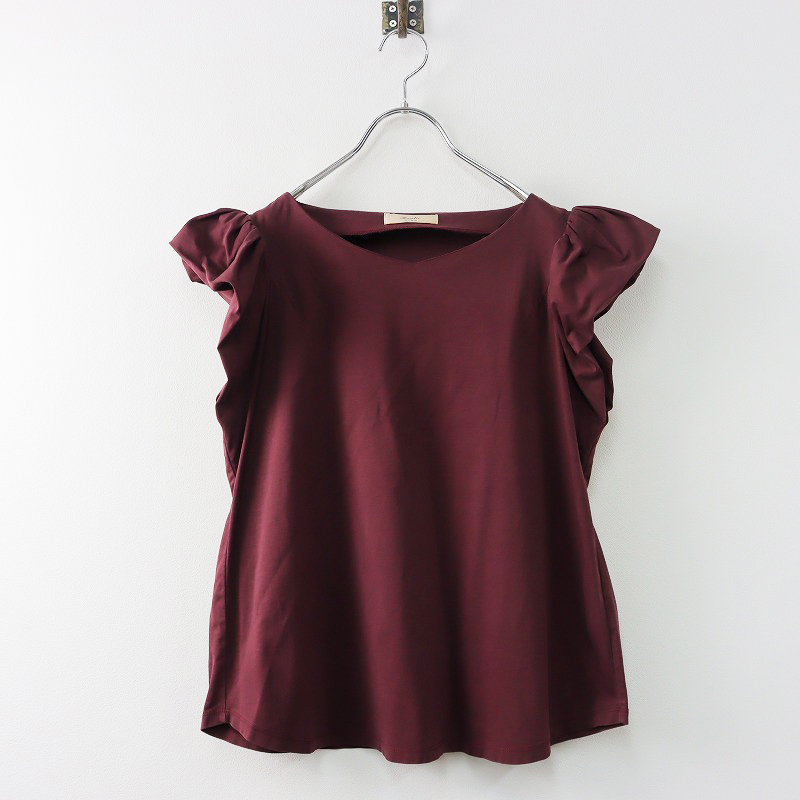  large size ma-liepa- ef-de Maglie par ef-de puff sleeve blouse 15/ bordeaux pull over tops [2400013865081]