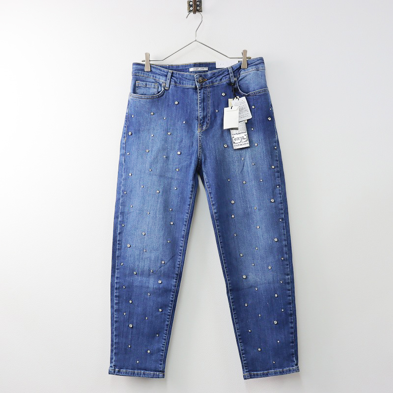 未使用 大きいサイズ サブストリート sab street mat.jeans ビジュー装飾デニムパンツ 15号/ブルー ジーンズ【2400013863421】の画像1