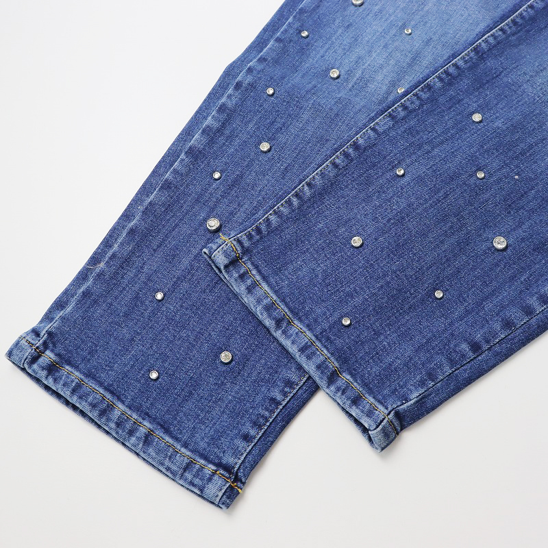 未使用 大きいサイズ サブストリート sab street mat.jeans ビジュー装飾デニムパンツ 15号/ブルー ジーンズ【2400013863421】の画像6