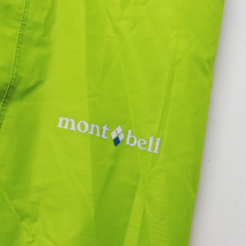 美品 モンベル mont-bell トレッキング レインポンチョ S/ライトグリーン レインコート【2400013859226】の画像10