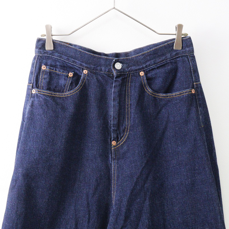  deep blue DEEP BLUE 72844 Vintage Roo z Denim pants S/ navy indigo wide [2400013868372]