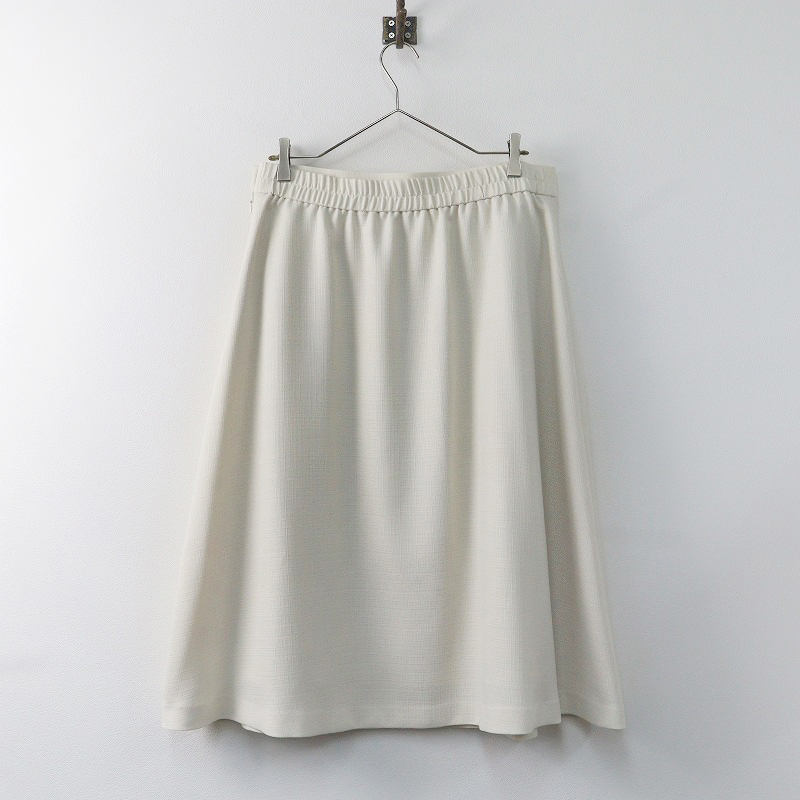 大きいサイズ ローズティアラ Rose Tiara 線刺繍フレアスカート 46/オフホワイト ボトムス【2400013871648】の画像2