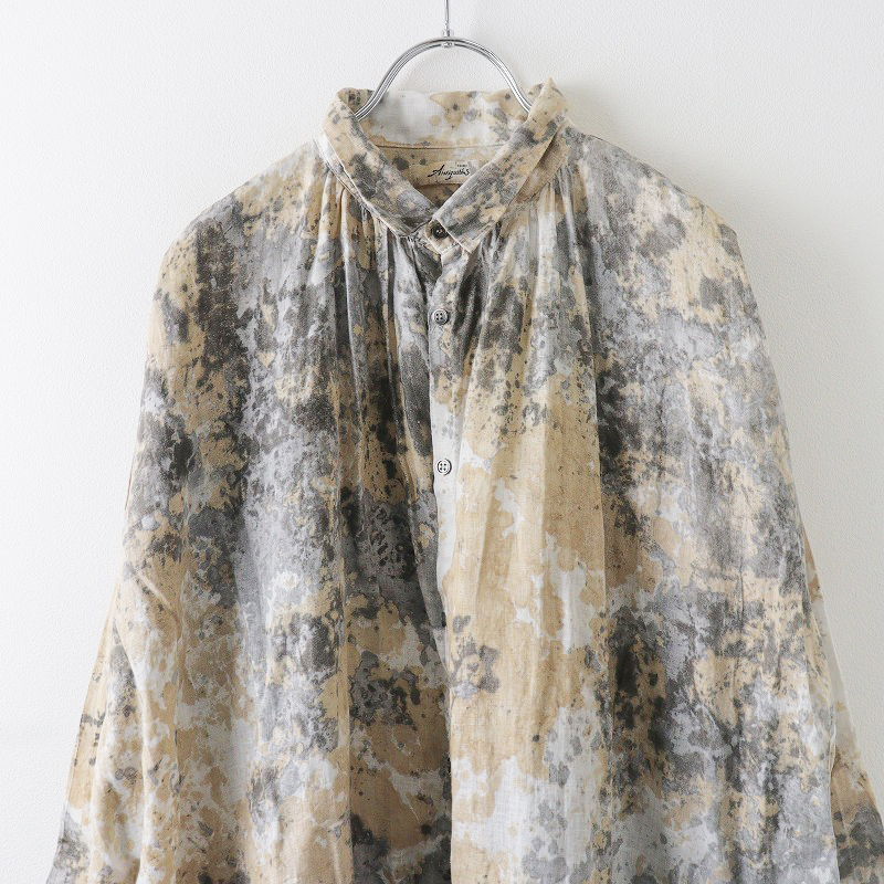  beautiful goods ichi antique sICHI Antiquite\'slinenHAND DYE shirt One-piece / beige gray [2400013864589]