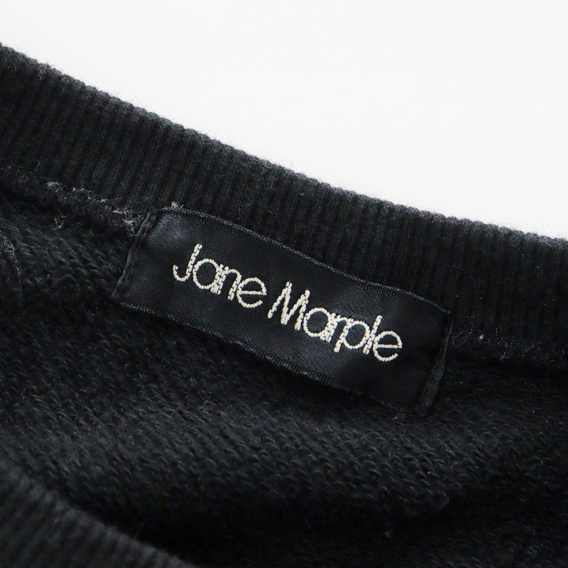 2021AW ジェーンマープル Jane Marple ロゴ刺繍 パフスリーブスウェット M/ブラック トレーナー【2400013868242】_画像7